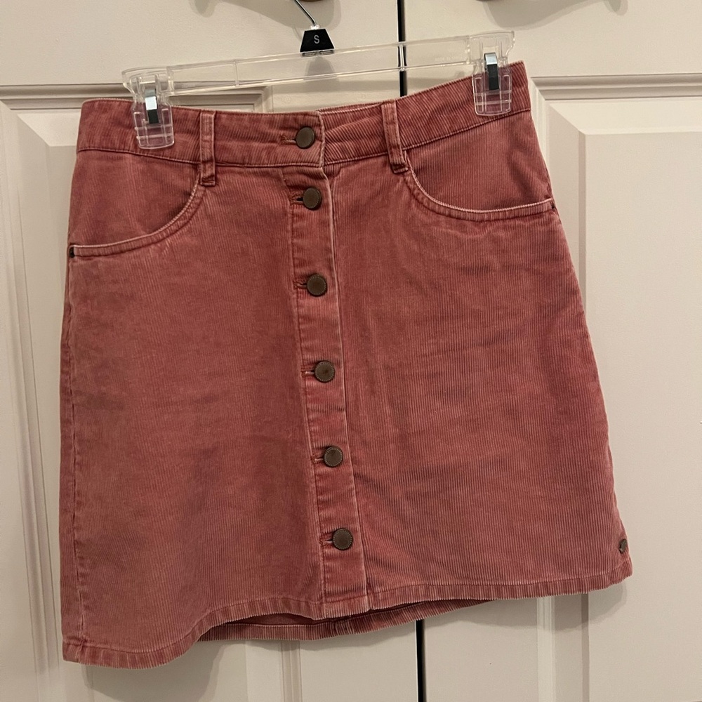 Roxy Casual Corduroy Pink Skirt